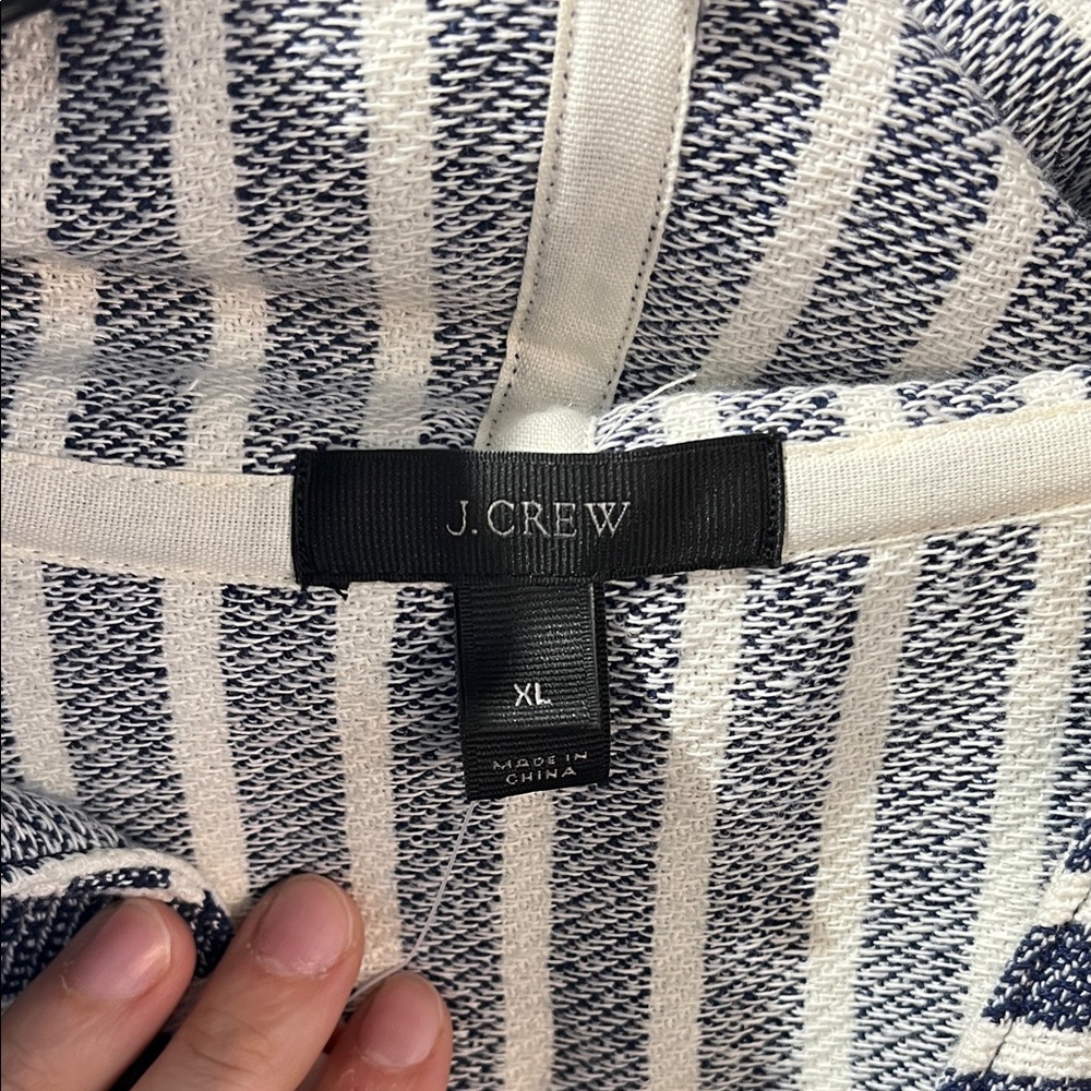 J. Crew Navy and White Striped Pullover NWT - Picture 2 of 7